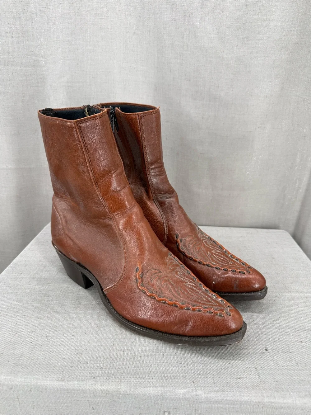 Laredo Laramie Bucklace Snip Toe Boots Men’s Size 10.5D  Congac Brown
